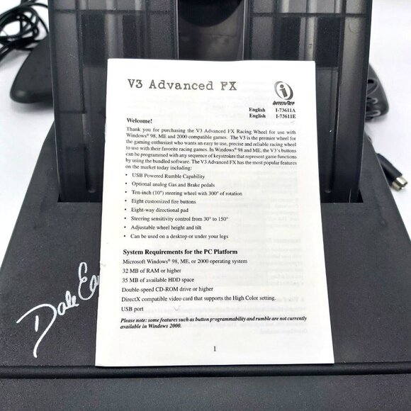 InterAct V3 Advanced FX Racing Wheel Endorsed By Dale Earnhardt Jr PC iMac USB - Picture 7 of 13